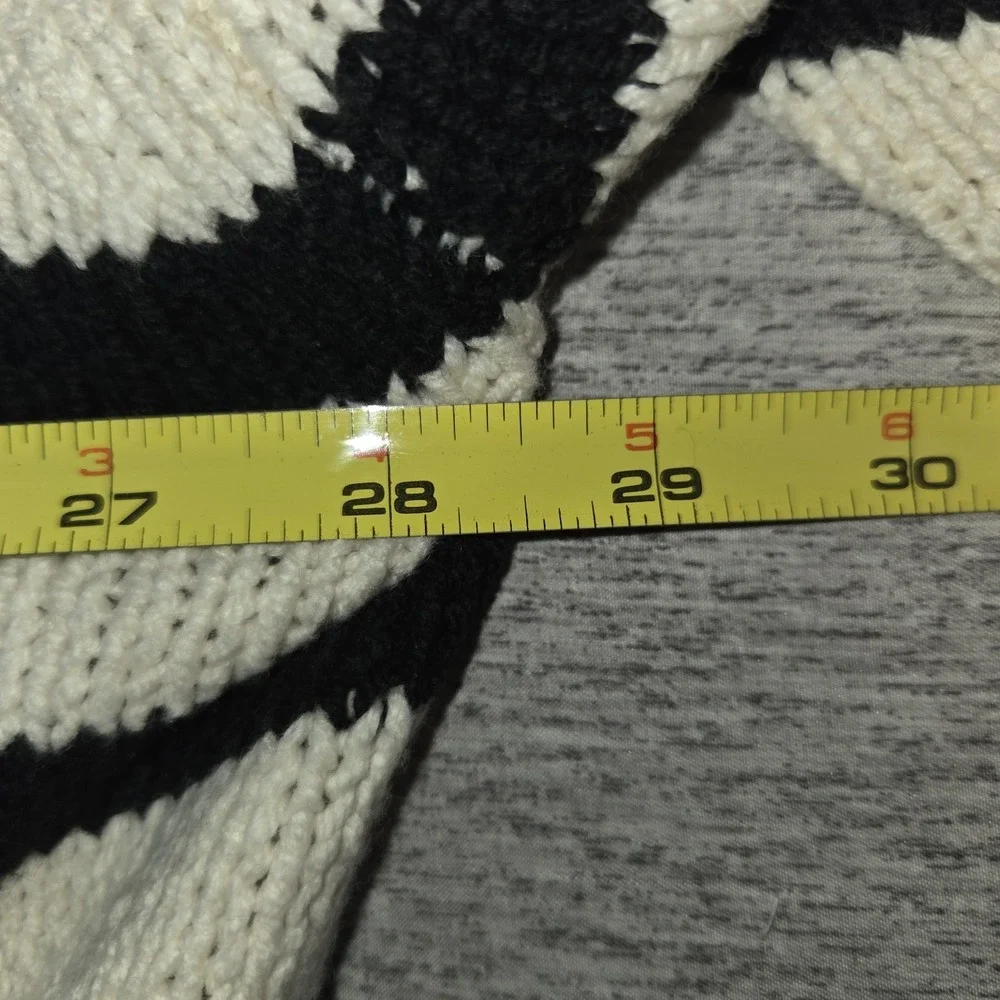 American Eagle Oversized Cardigan Sweater Women's‎ 2XL Black & Cream Striped NWT